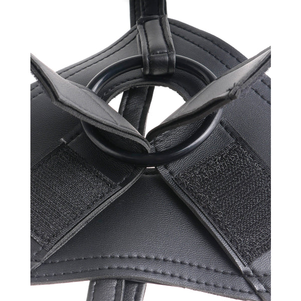 King Cock Strap On Harness with 8 inch Cock - Brown