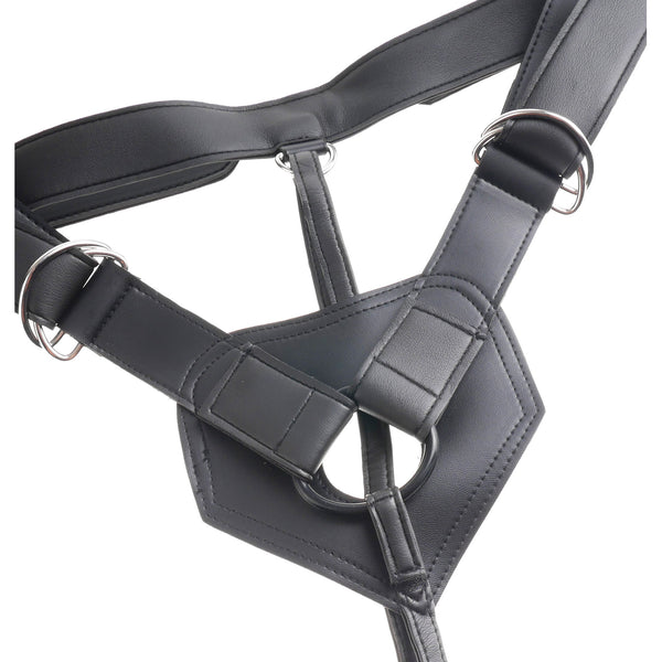 King Cock Strap On Harness with 8 inch Cock - Brown