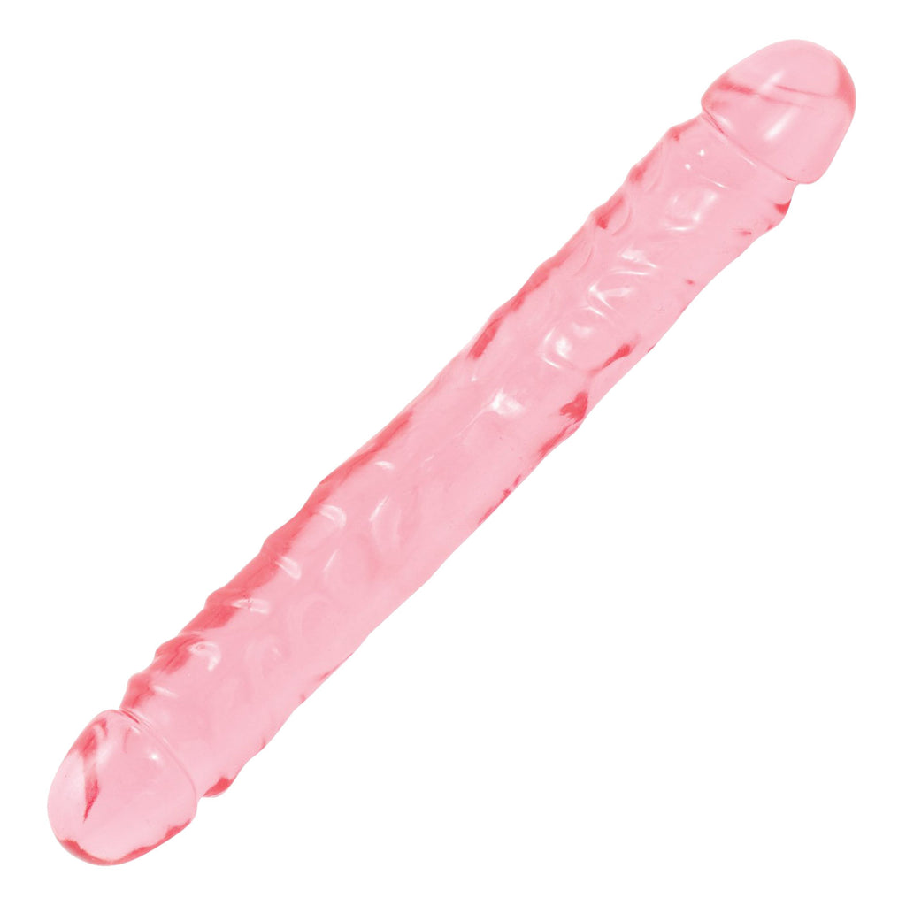Doc Johnson Crystal Jellies Double Dong Jr Pink 12 Inch