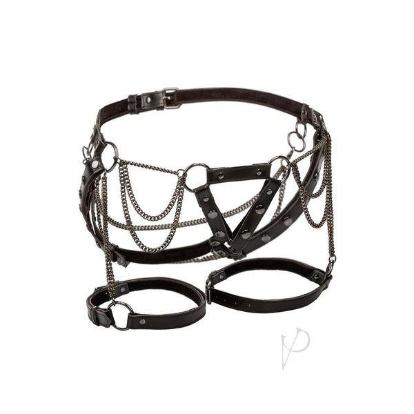 Euphoria Collection Plus Size Thigh Harness With Chains - Black