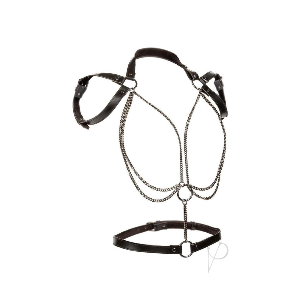 Euphoria Collection Plus Size Multi Chain Halter - Black