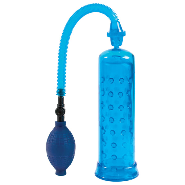So Pumped- Penis Pump with Sleeve - Blue