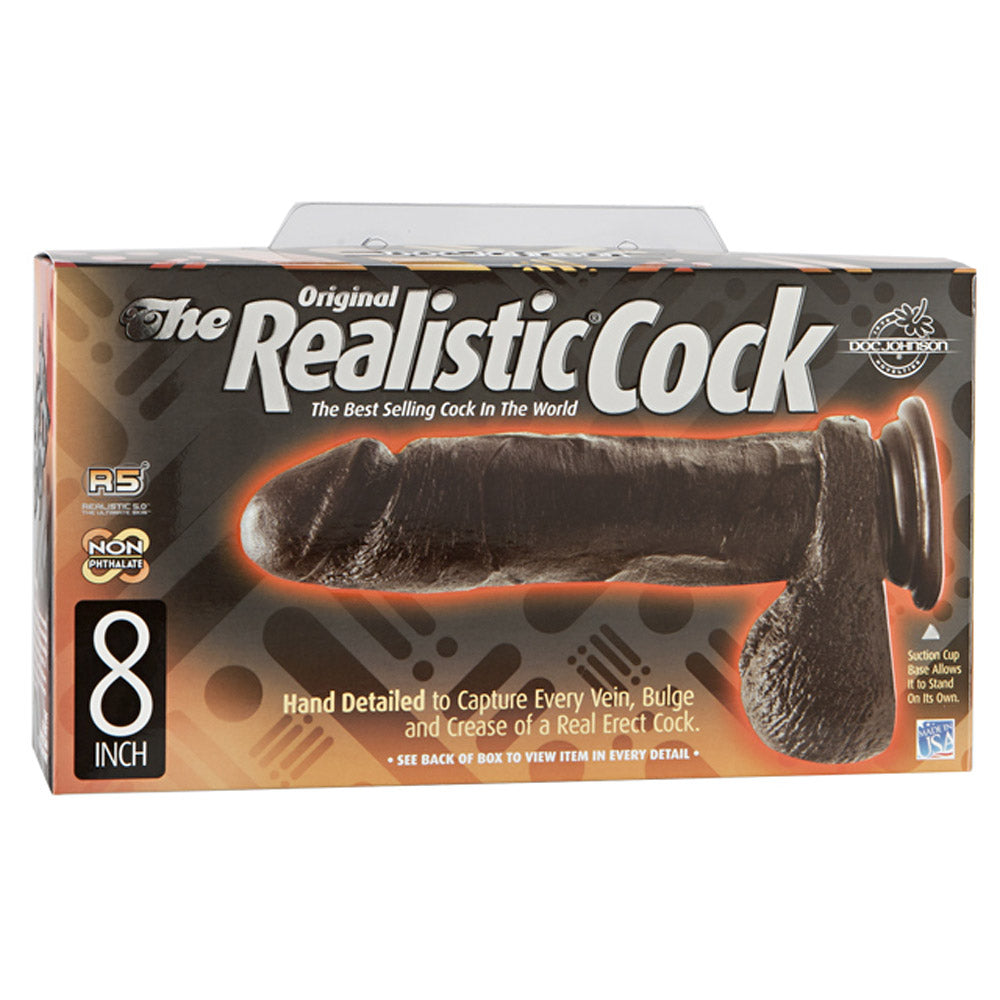 Doc Johnson Realistic Cock 8 Inch Black