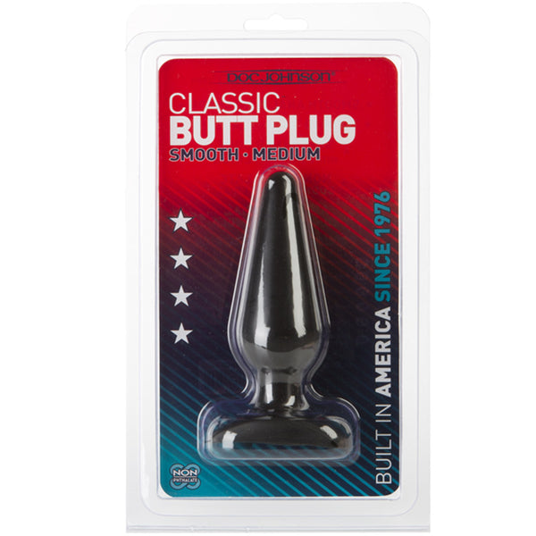Doc Johnson Medium Butt Plug (Black)