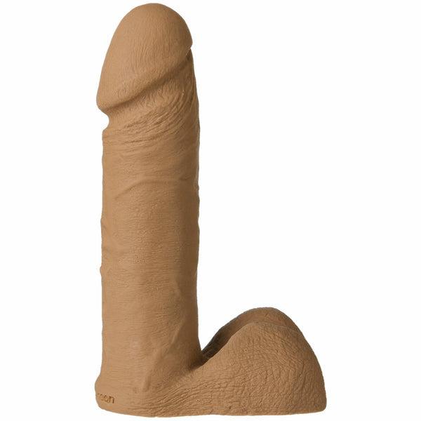 Vac-U-Lock Plat 6 inch Realistic Cock Brown