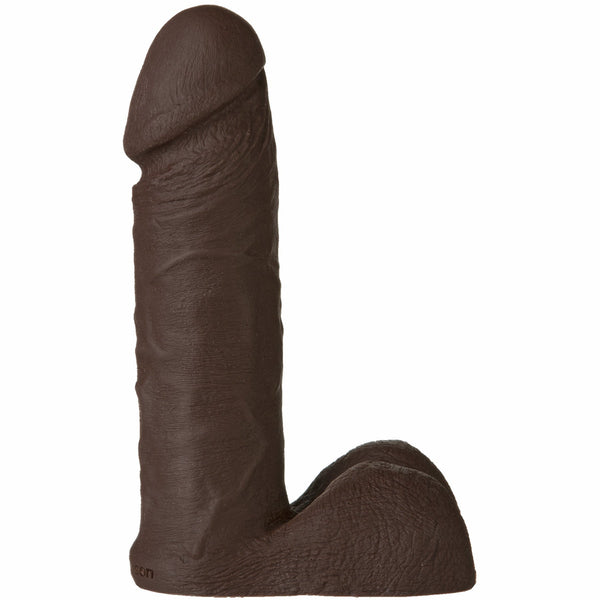 Vac-U-Lock Plat 6 inch Realistic Cock Black
