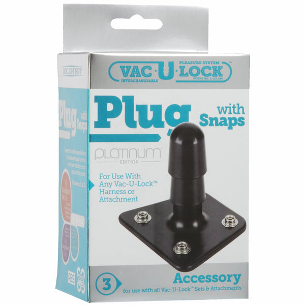 Vac-U-Lock Plat Black Plug with Snaps
