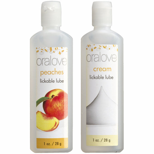 Oralove Delicious Duo Flavored Lube - Peaches & Cream