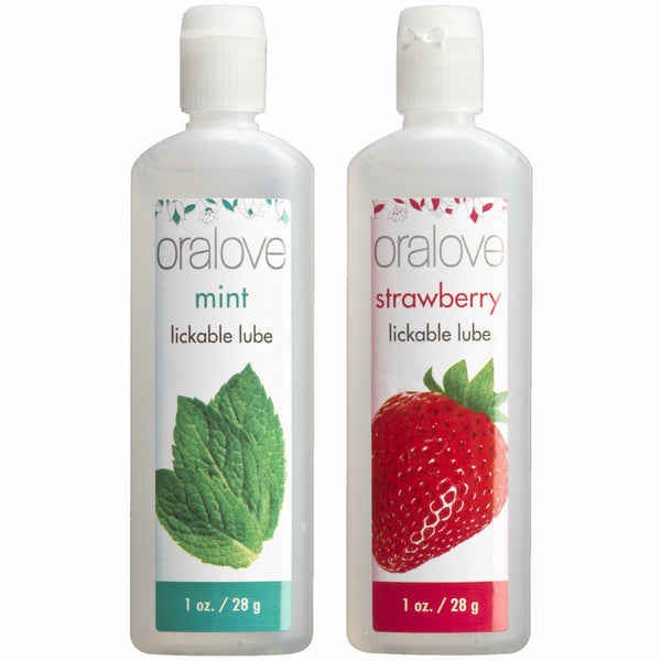 Oralove Delicious Duo Flavored Lube - Strawberry & Mint