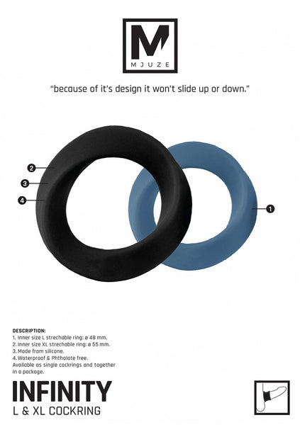 Infinity - Large Cockring - Blue