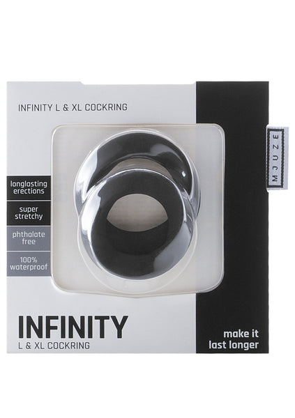 Infinity - L and XL Cockring - Black