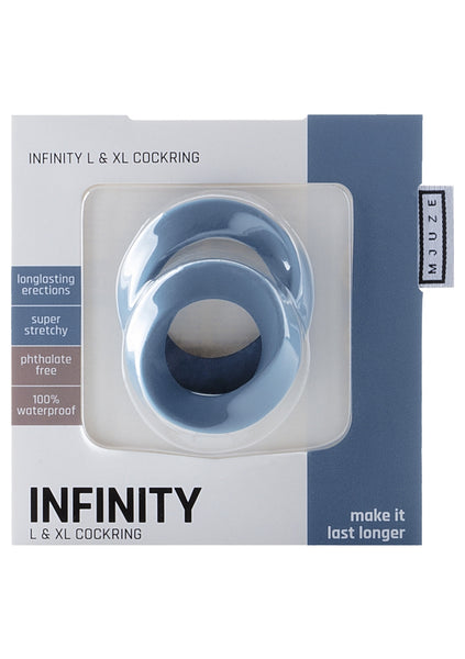 Infinity - L and XL Cockring - Blue