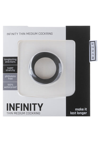 Infinity - Thin - Medium Cockring - Black