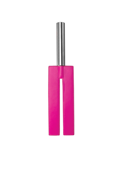 Leather Slit Paddle - Pink