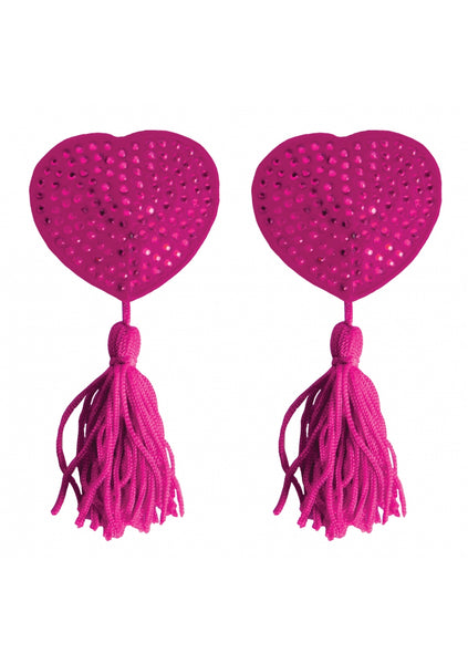 Nipple Tassels - Heart - Pink