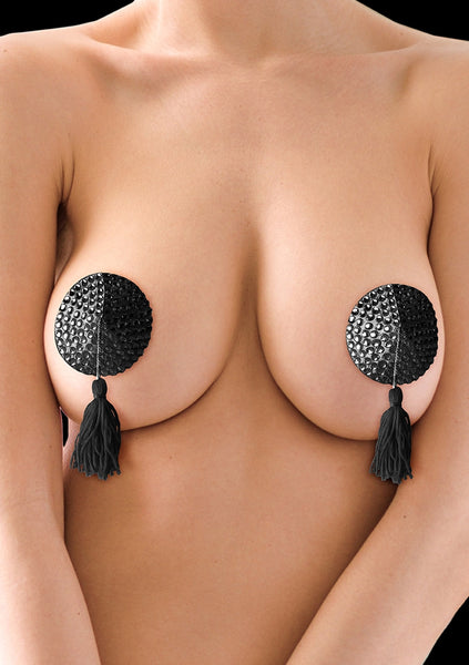 Nipple Tassels - Round - Black
