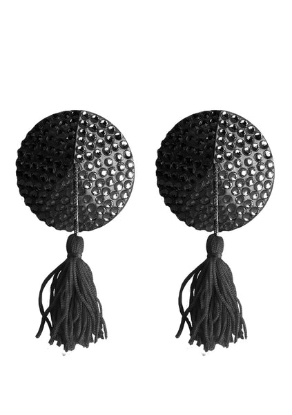 Nipple Tassels - Round - Black