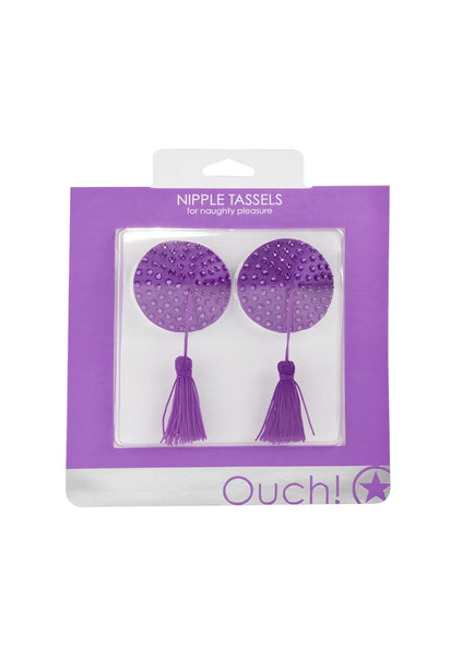 Nipple Tassels - Round - Purple