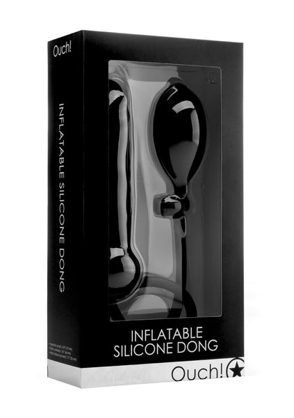 Inflatable Silicone Dong - Black