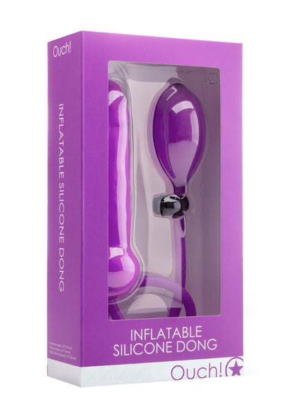 Inflatable Silicone Dong - Purple