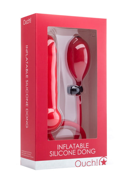 Inflatable Silicone Dong - Red