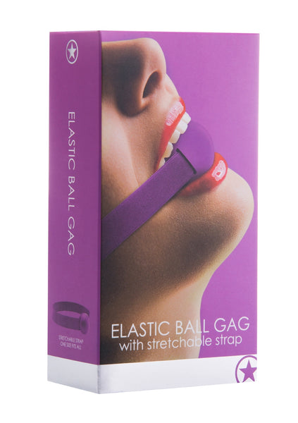 Elastic Ball Gag - Purple