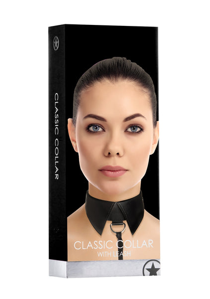 Classic Collar with Leash - Black