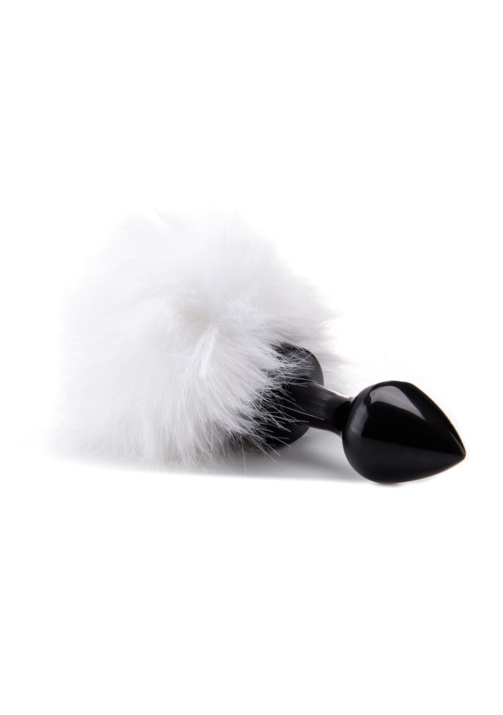 Beginner Bunny Tail Buttplug - Black