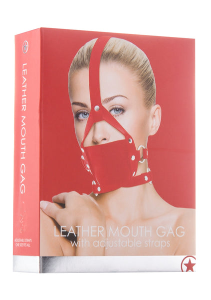 Leather Mouth Gag - Red