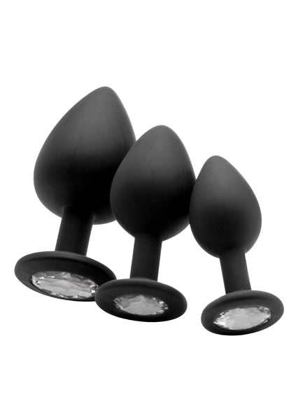 Extra Large Diamond Butt Plug - Black