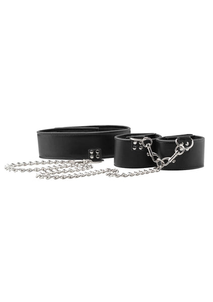 Reversible Collar and Wrist Cuffs - Black