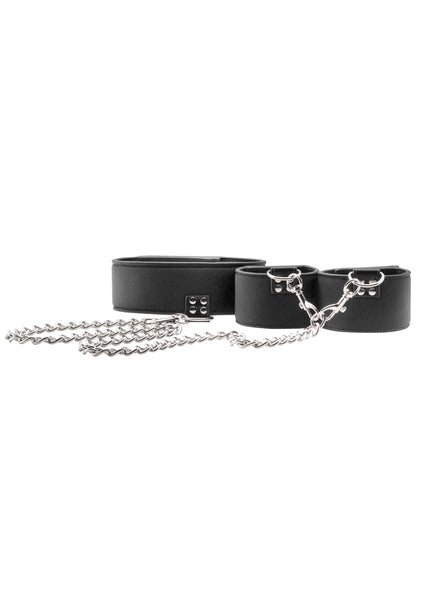 Reversible Collar and Wrist Cuffs - Black