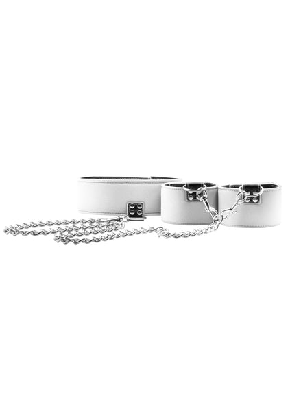 Reversible Collar and Wrist Cuffs - White