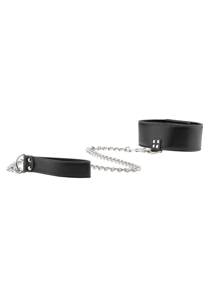 Reversible Collar with Leash - Black