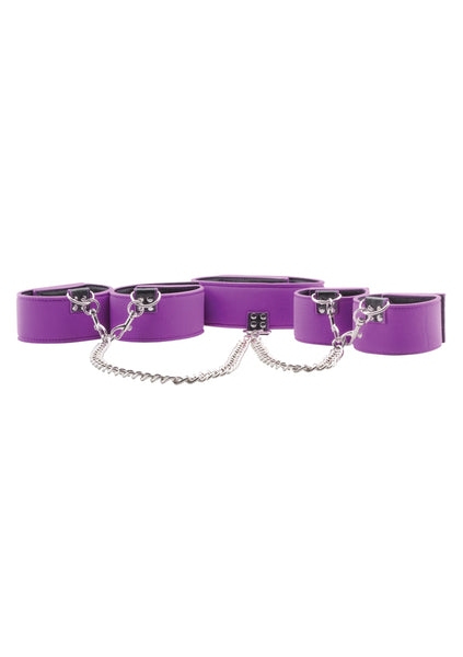 Reversible Collar / Wrist / Ankle Cuffs - Purple