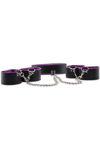 Reversible Collar / Wrist / Ankle Cuffs - Purple