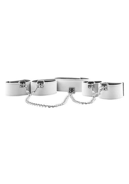 Reversible Collar / Wrist / Ankle Cuffs - White