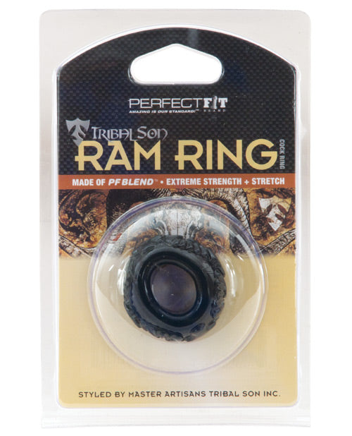 Perfect Fit Tribal Son Ram Ring - Black