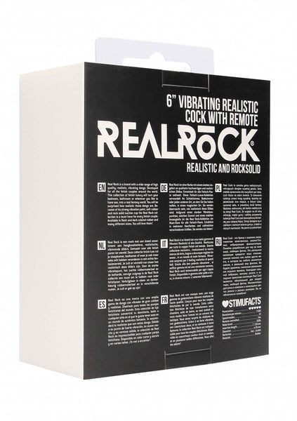 Vibrating Realistic Cock - 6" - With Scrotum - Black