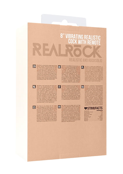 Vibrating Realistic Cock - 8" - With Scrotum - Skin