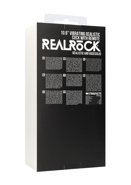 Vibrating Realistic Cock - 10" - With Scrotum - Black