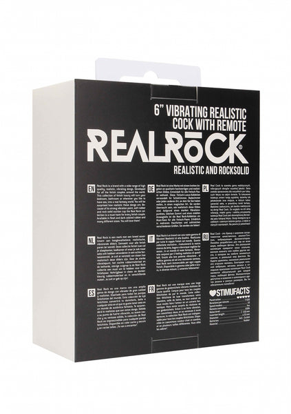 Vibrating Realistic Cock - 6" - Black