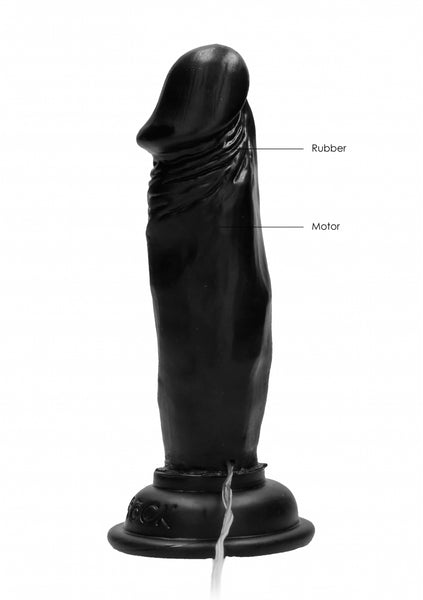 Vibrating Realistic Cock - 6" - Black