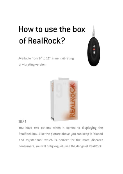 Vibrating Realistic Cock - 8" - Black