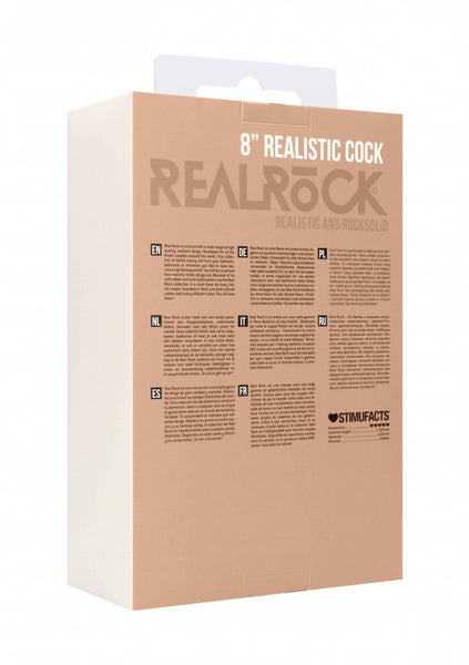 Realistic Cock - 8" - With Scrotum - Skin