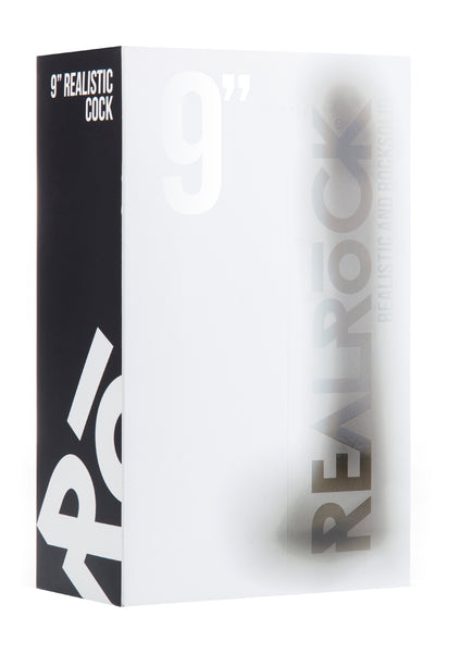 Realistic Cock - 9" - With Scrotum - Black