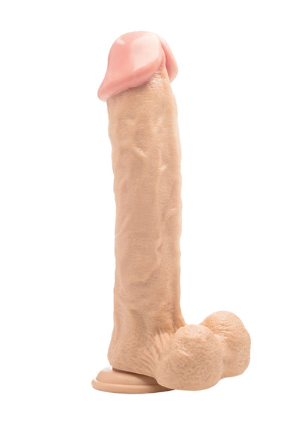 Realistic Cock - 11" - With Scrotum - Skin