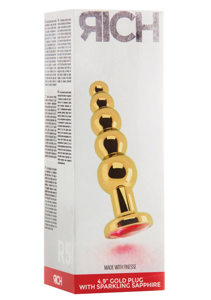 Rich R5 - Gold Plug - 4.9 Inch - Red Sapphire
