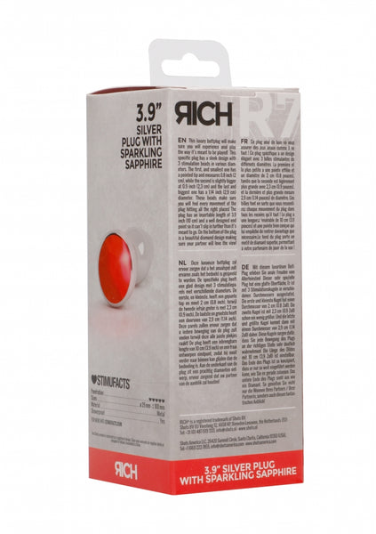 Rich R7 - Silver Plug - 3.9 Inch - Red Sapphire