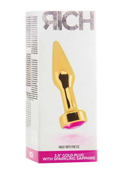 Rich R9 - Gold Plug - 3.9 Inch - Pink Sapphire